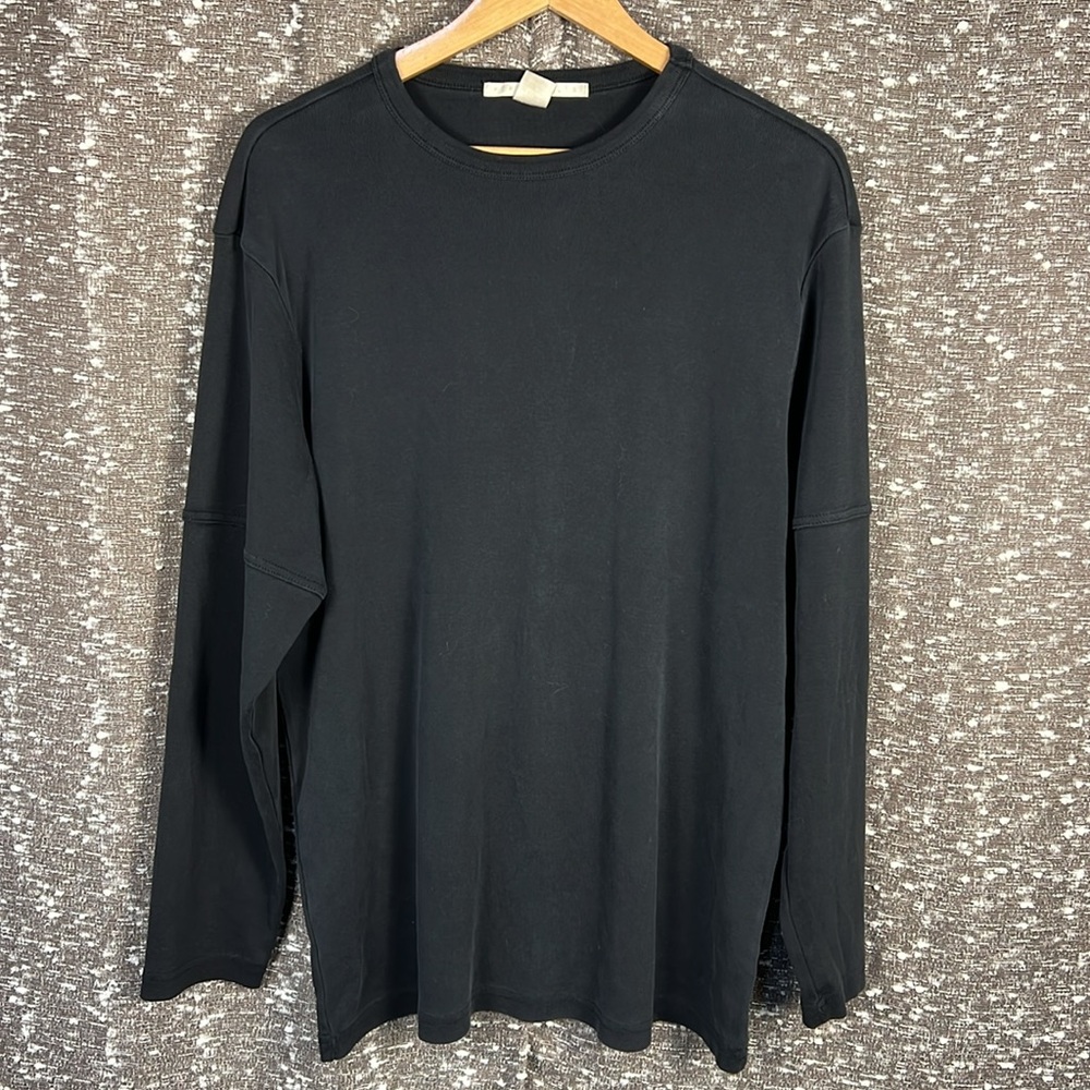 Perry Ellis Black Long Sleeve Shirt Top Size Large‎